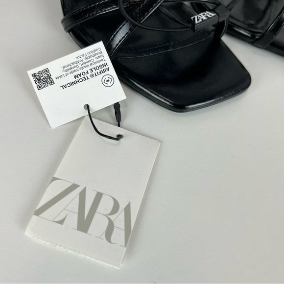 Zara, Women’s High Heel Strappy Sandals in Black. Size: 7.5 (US) tags removed - Picture 7 of 15